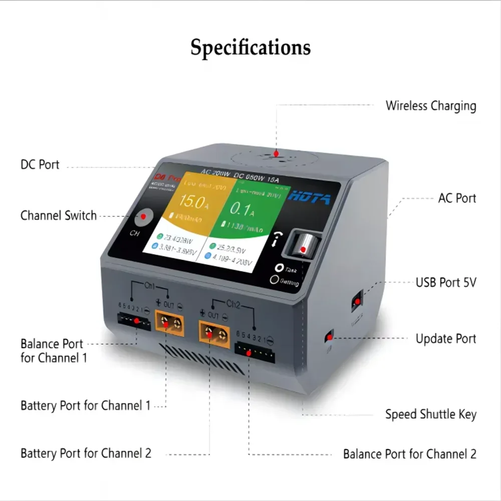 HOTA D6 Pro Dwukanałowa Inteli – Hota D6 Pro Dual Lipo Charger recenzja i cena