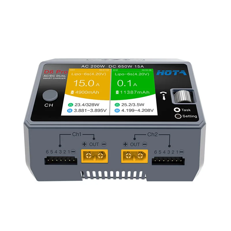 HOTA D6 Pro AC 200W DC 2x325W  – Hota D6 Pro Dual Lipo Charger recenzja i cena